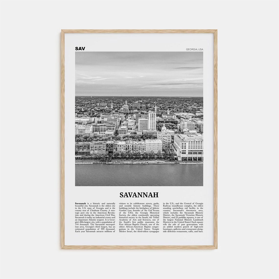 Savannah Print Black And White No 2 Savannah Wall Art Savannah Poster Savannah Photo Georgia Usa United States North America