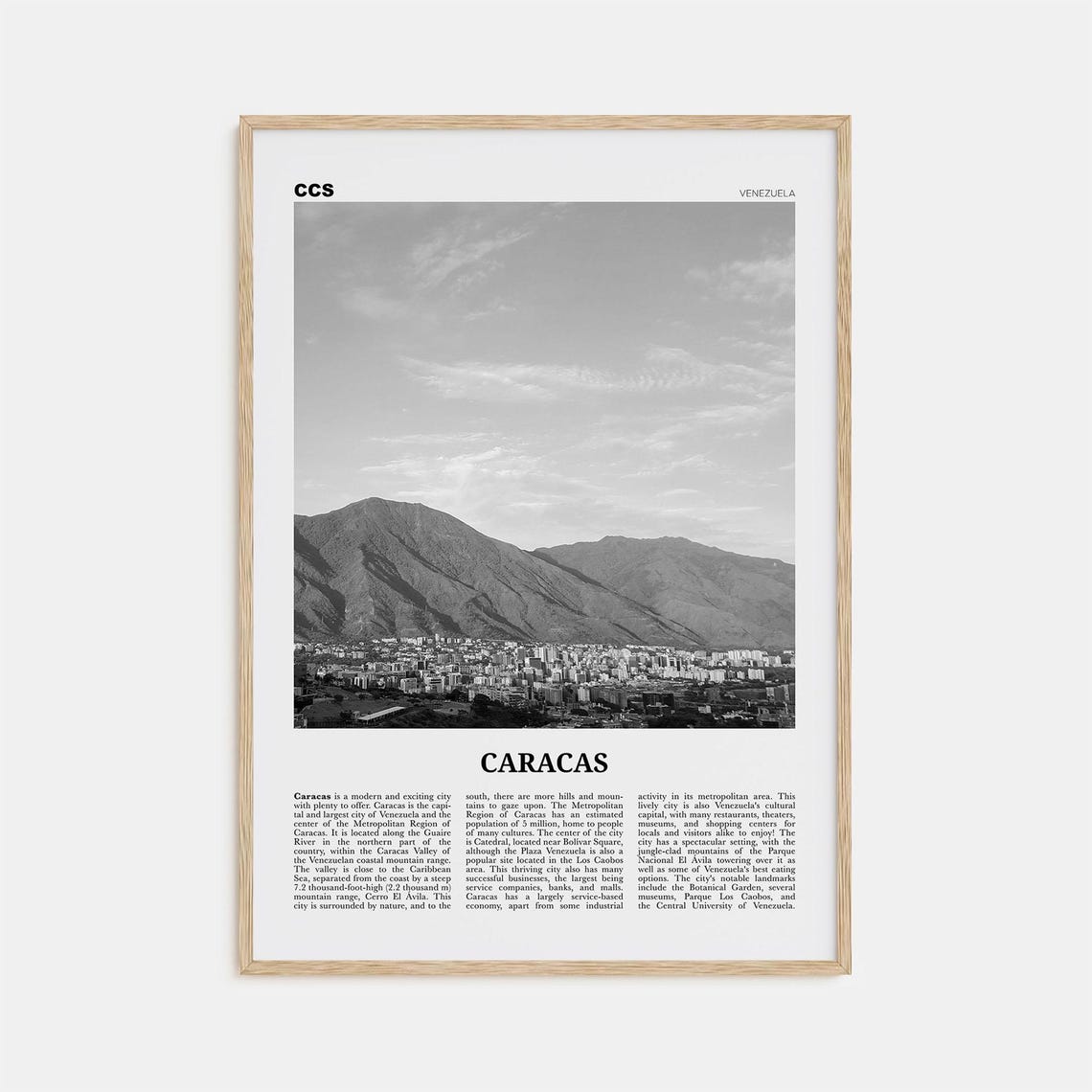 Caracas Print Black And White No 4 Caracas Wall Art Caracas Poster Caracas Photo Caracas Wall Dcor Caracas Map Venezuela