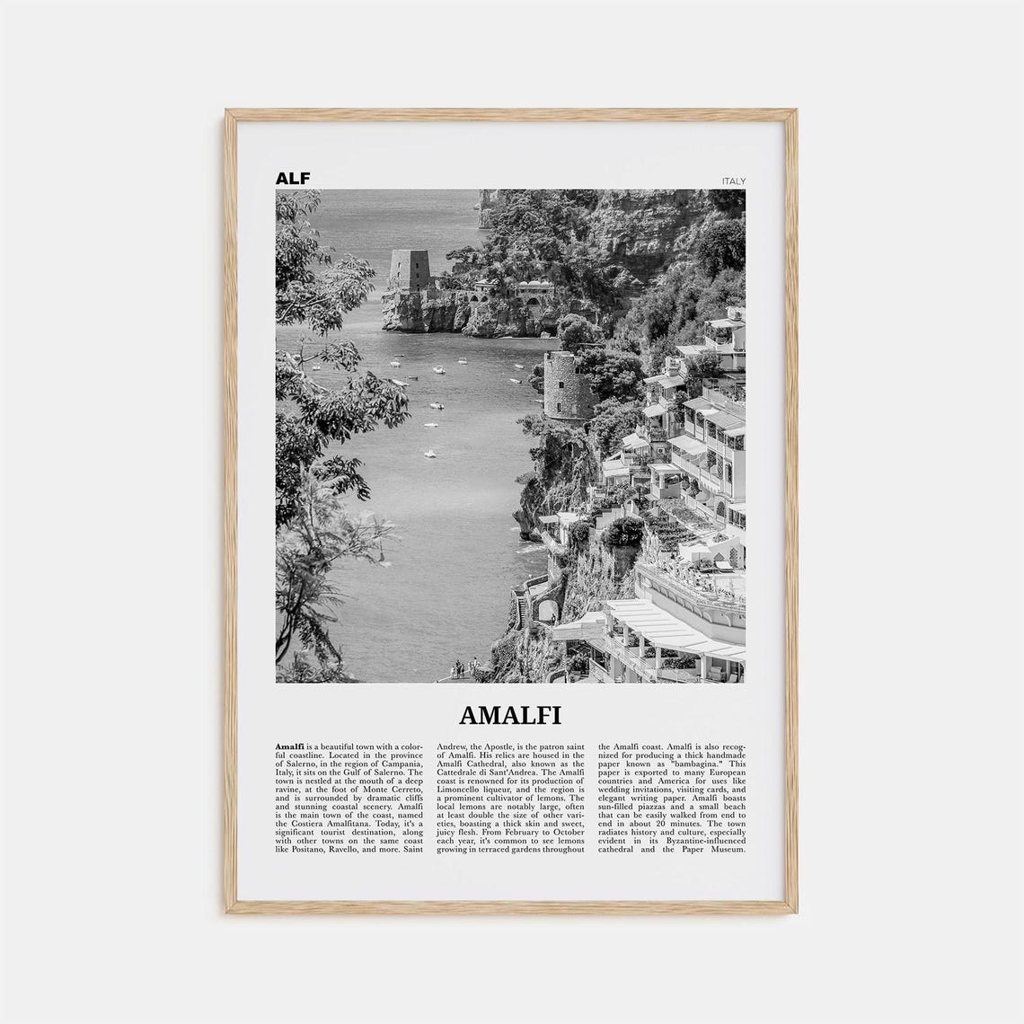 Amalfi Print Black And White No 2 Amalfi Wall Art Amalfi Poster Amalfi Photo Amalfi Wall Decor City Print Italy Amalfitana Italia