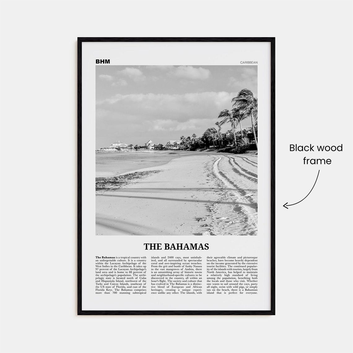 The Bahamas Print Black And White No 2 Bahamas Wall Art Bahamas Poster Bahamas Photo Bahamas Decor Nassau Islands Eleuthera Caribbean - Image 3