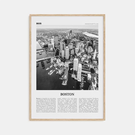 Boston Black and White Travel Poster, No. 1