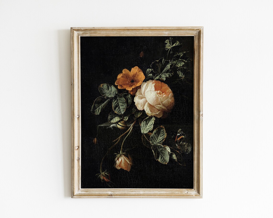 Dark Academia Vintage Botanical Art Print, Fall Decor - Image 2
