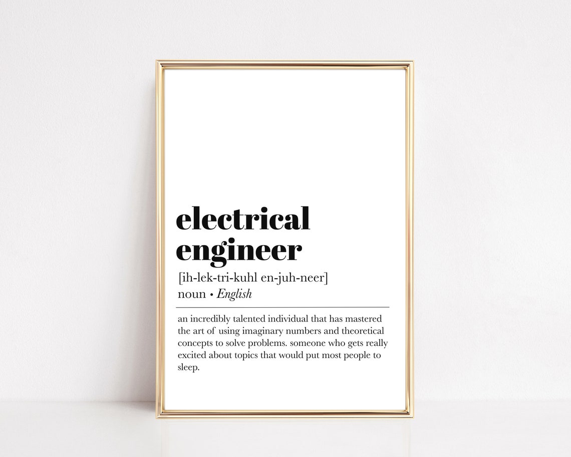 Electrical Engineer Definition Imaginary Numbers Noun Wall Art
