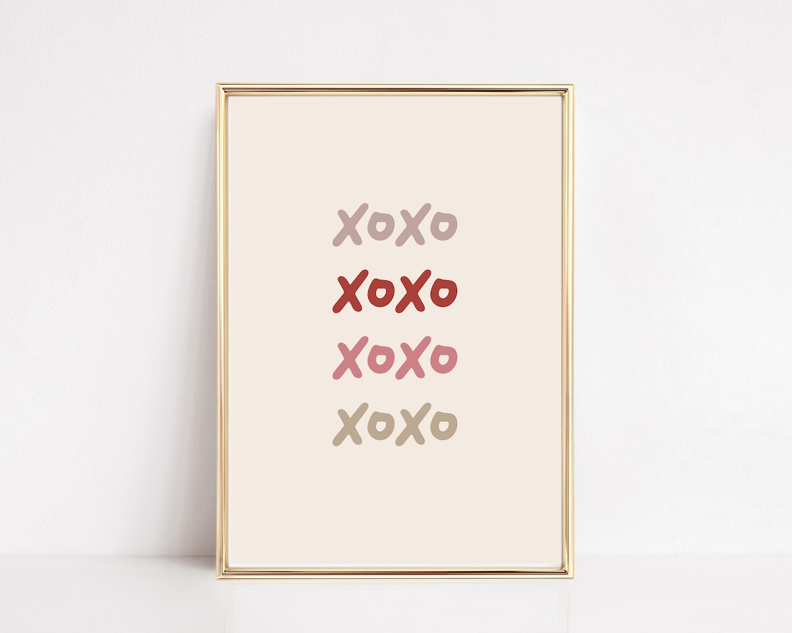Xoxo Print, Romantic Valentine's Day Art Print