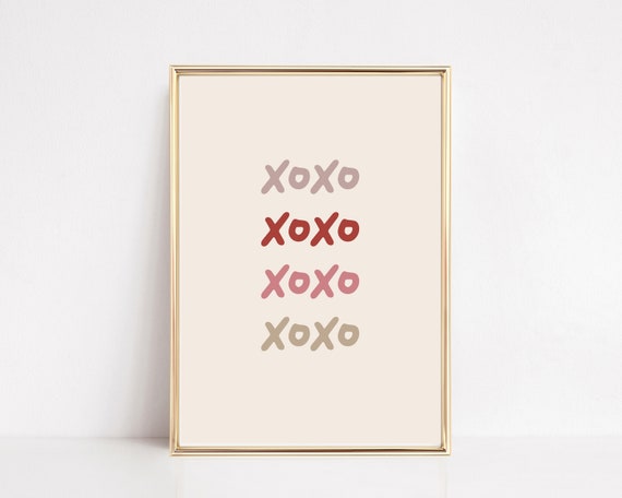 Xoxo Print, Romantic Valentine's Day Art Print
