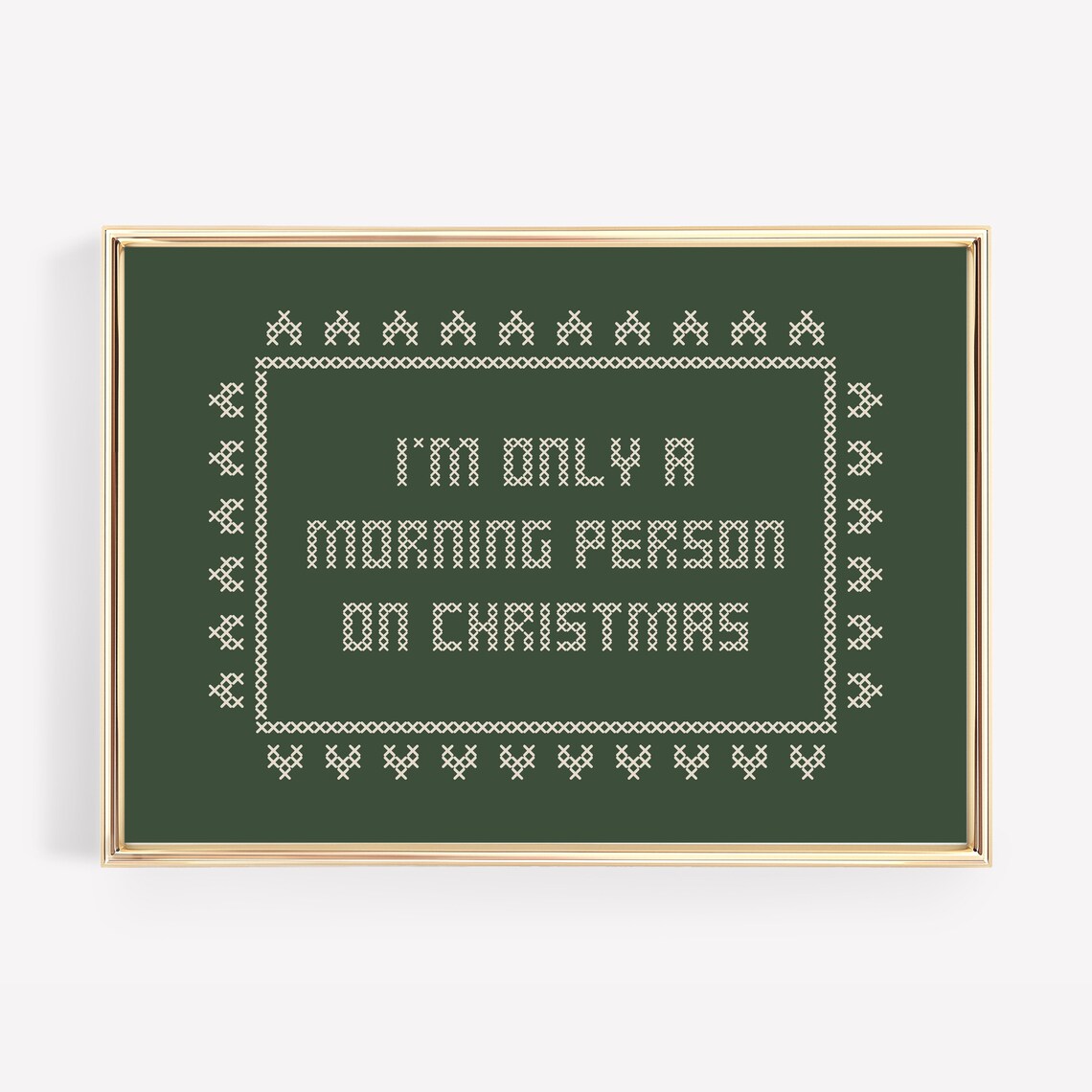Only a Morning Person on Christmas Funny Holiday Quote Poster