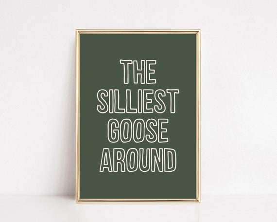 Silly Goose Art Print, Boys Nursery Decor