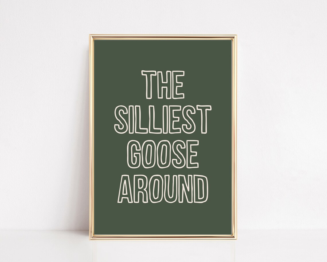 Silly Goose Art Print, Boys Nursery Decor