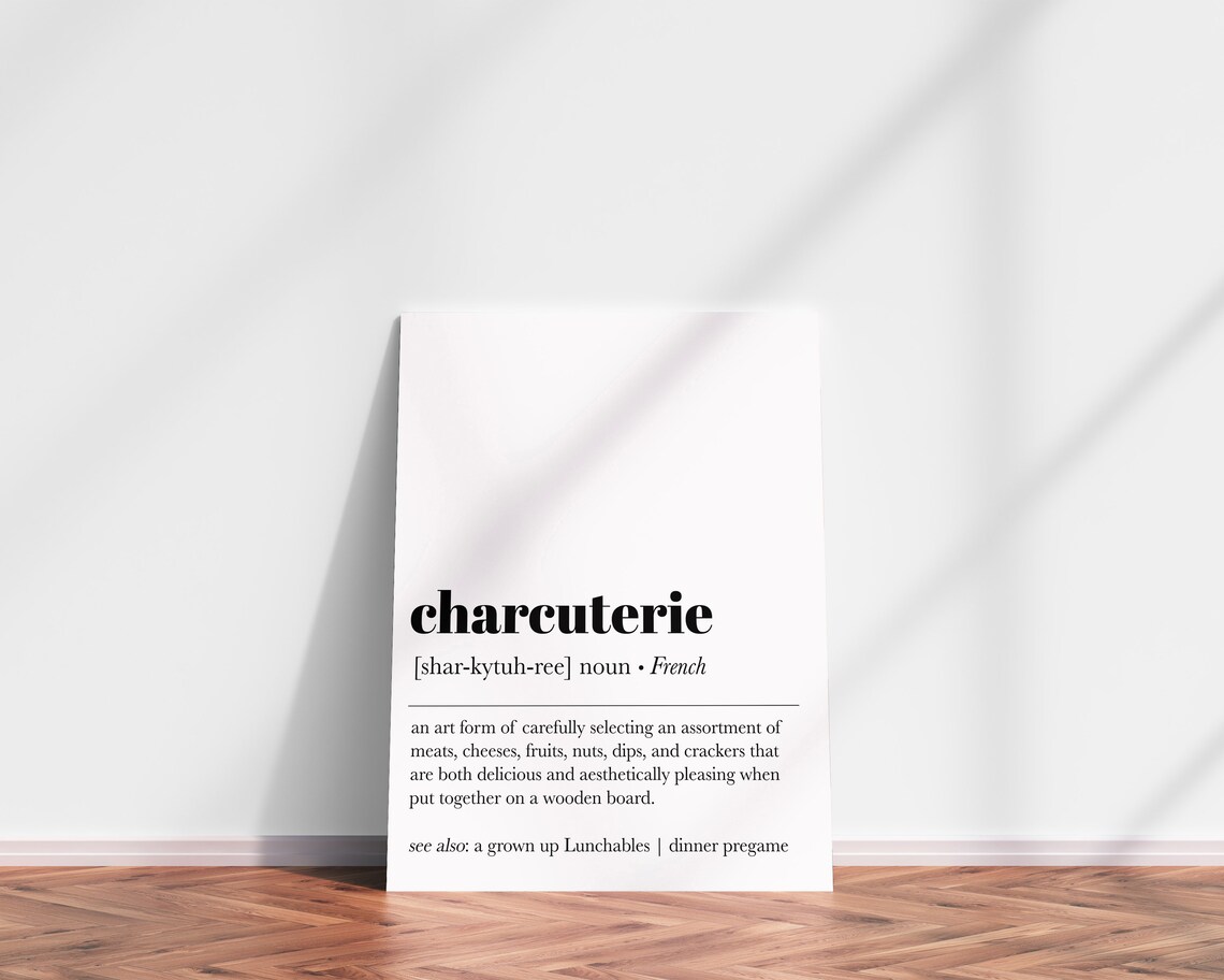 Charcuterie Definition Kitchen Minimalist Art Print - Image 2