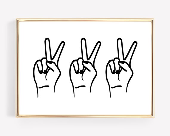 Peace Sign Teen Room Decor Wall Art Print