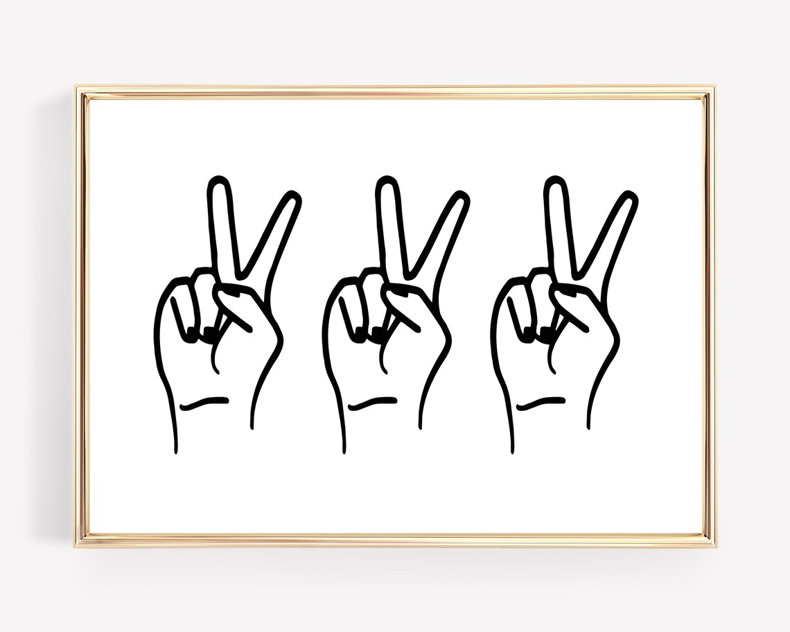 Peace Sign Teen Room Decor Wall Art Print