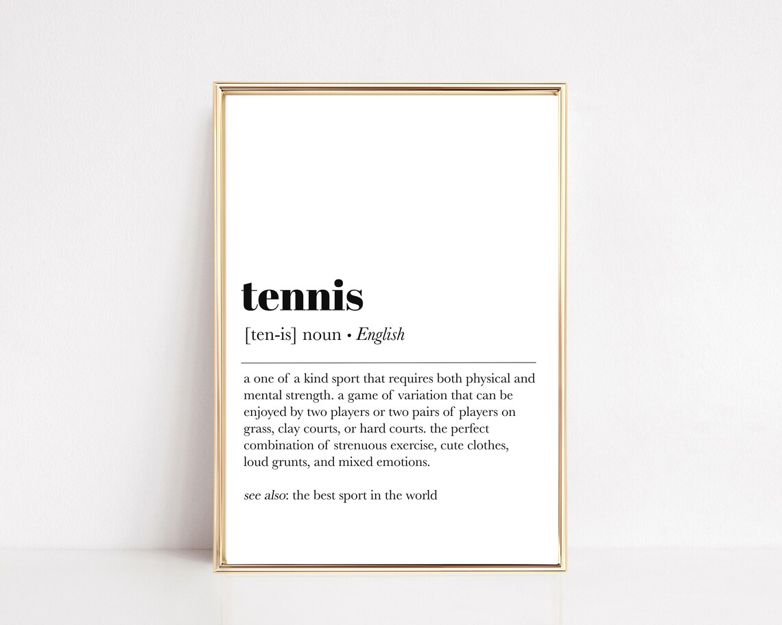 Tennis Captain Gift Tennis Definition Poster