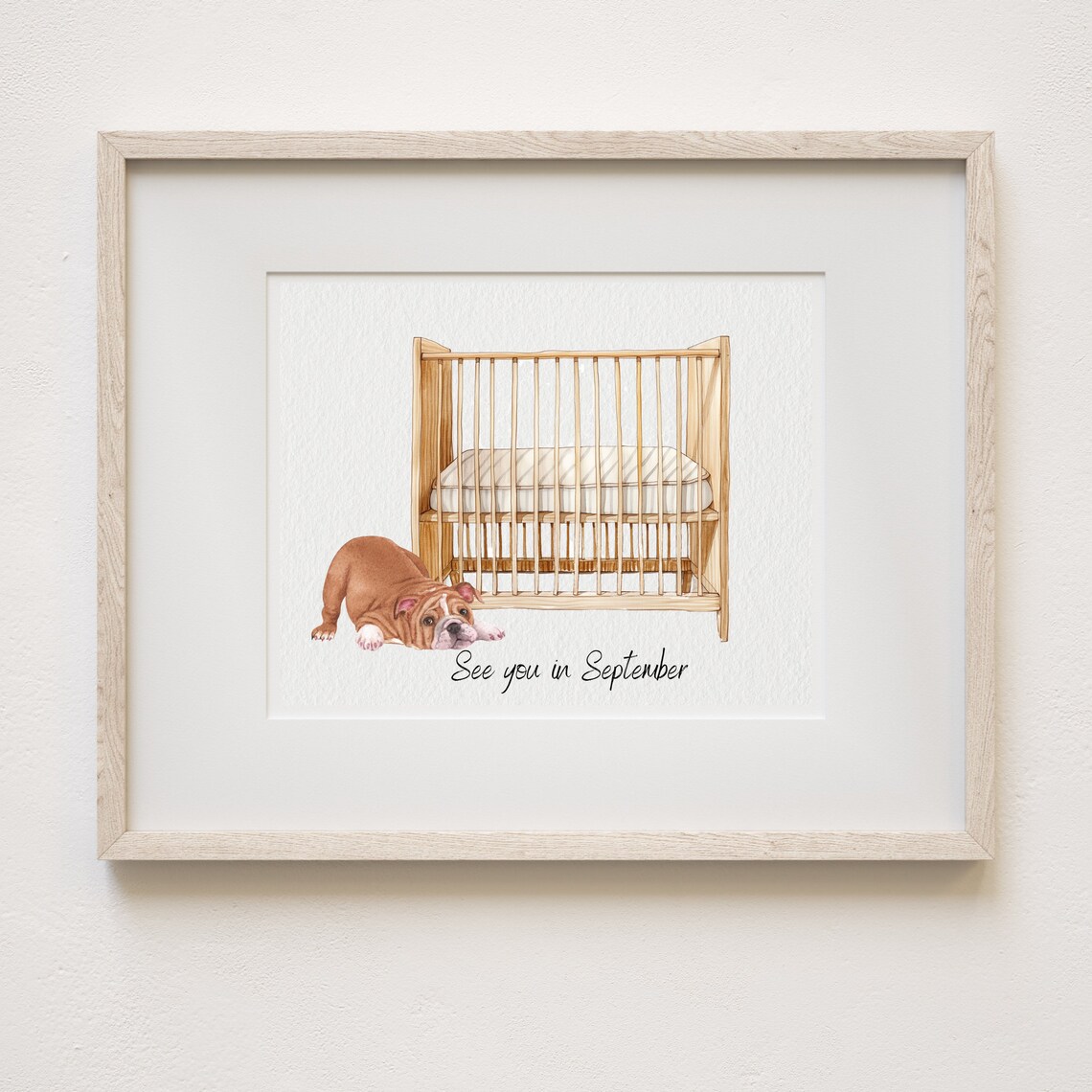Pregnancy Announcement Watercolor Art Print - Image 2