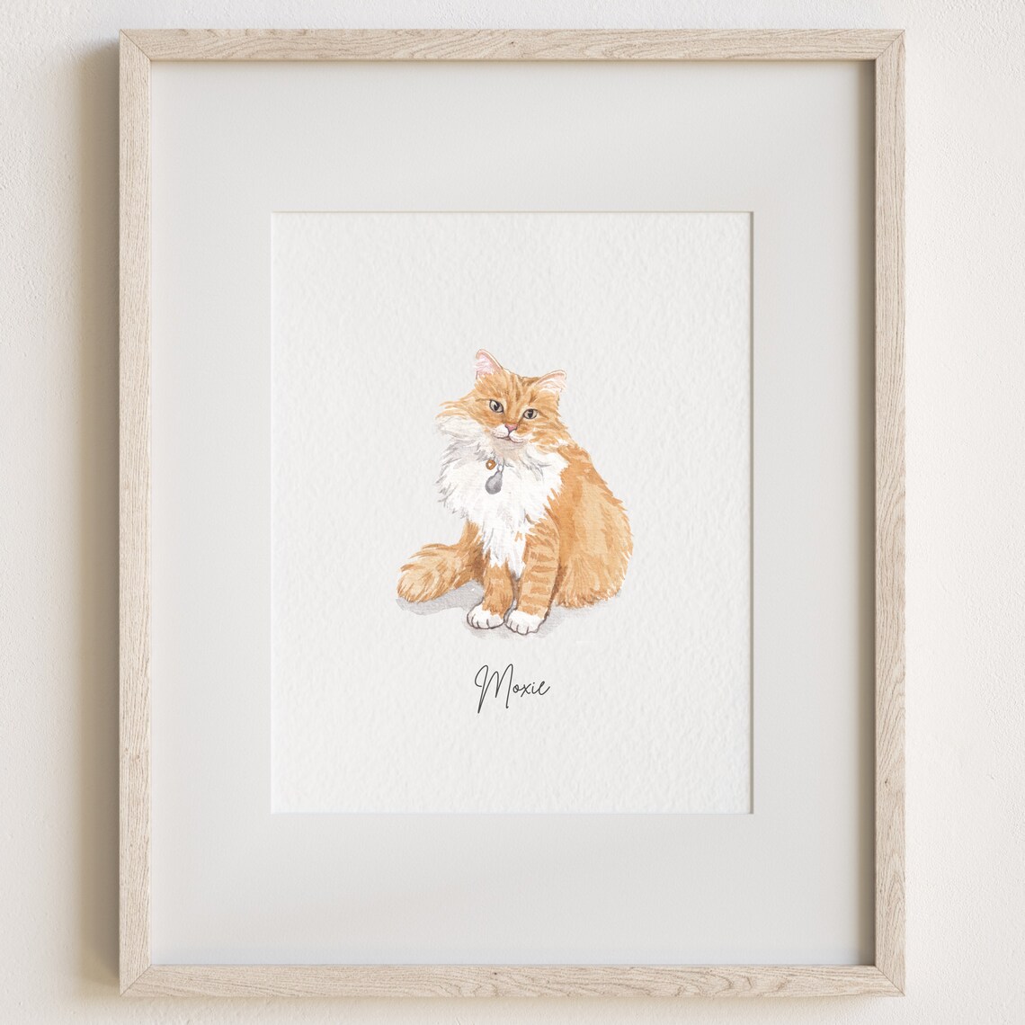 Custom Watercolor Pet Portrait Cat Portraits