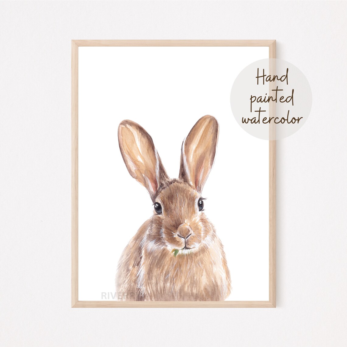 Cute Bunny Watercolor Bunny Nursery Art Print