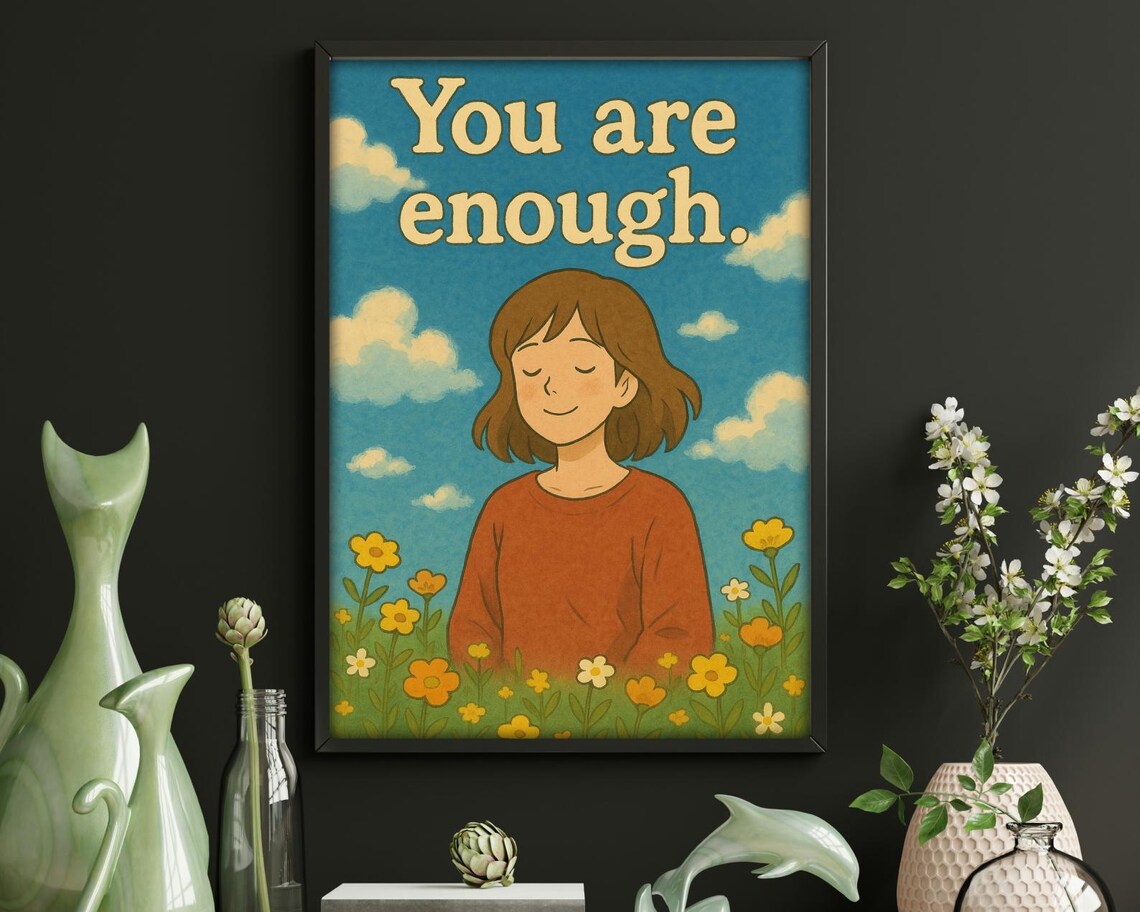You Are Enough - Motivational Typography Art - Image 3
