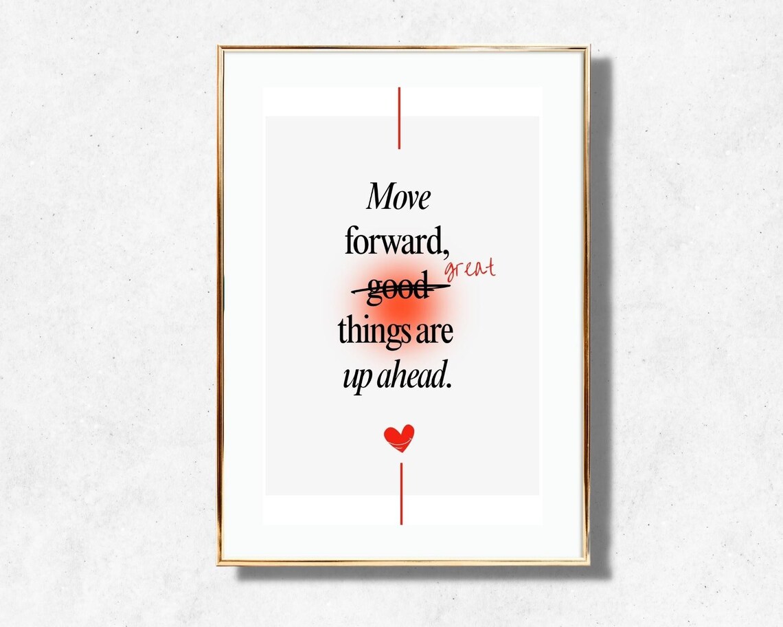 Move Forward Great Things Ahead Motivation Minimalist Typography Poster - Image 4