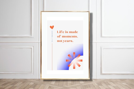 Quote Poster Inspirational Typography Wall Art Modern And Minimalist Design Motivational Art For Home Office