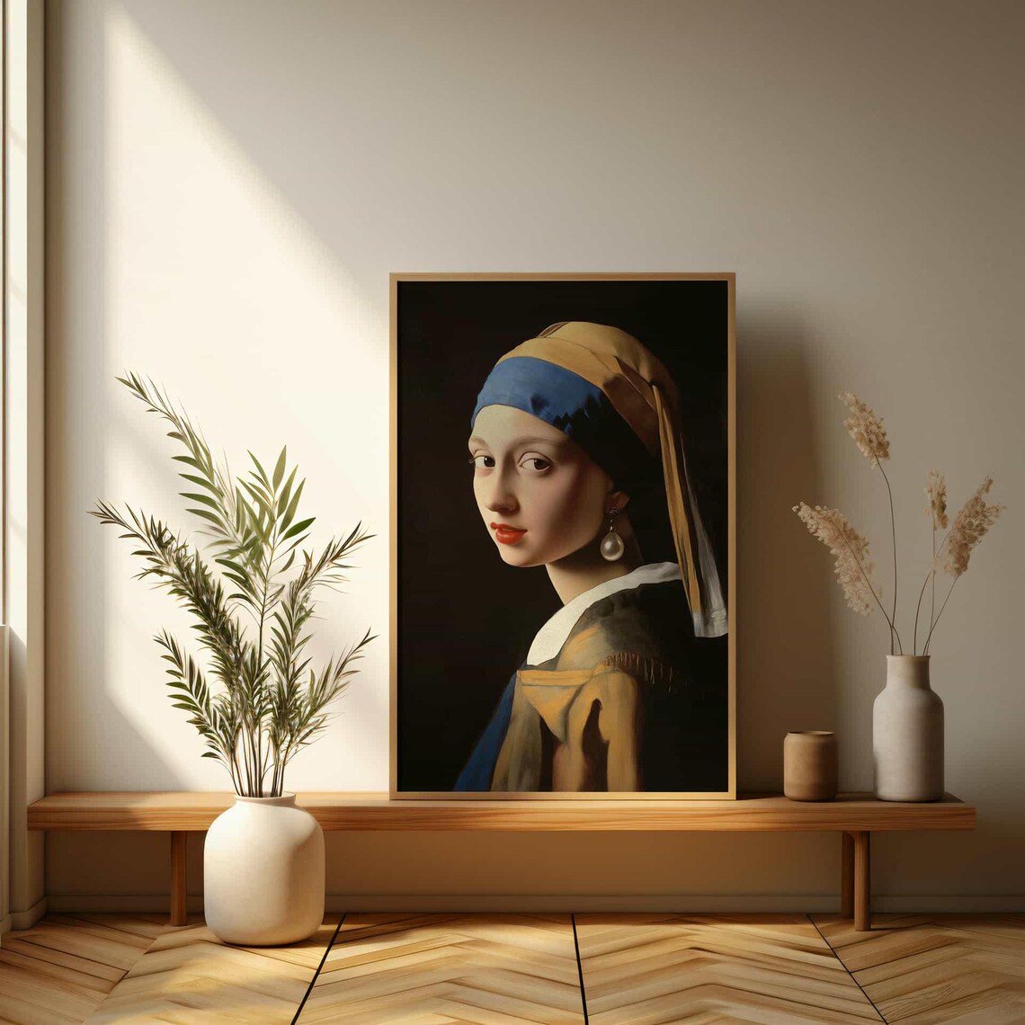 Johannes Vermeer Girl with a Pearl Earring Classic Art Poster - Image 3