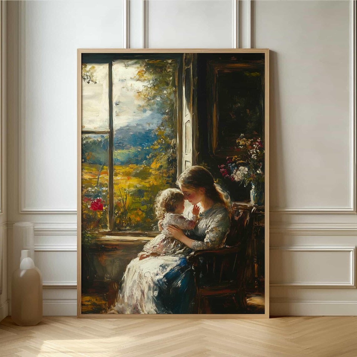 Mother and Child Romantic Impressionist Art Print