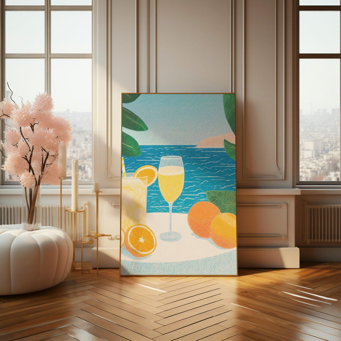 Citrus Lemonade Drinks By A Sparkling Blue Sea Summer Poster - Image 4