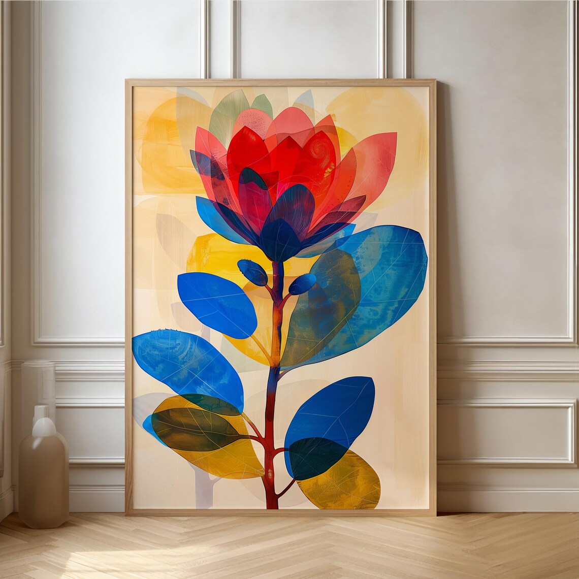 Stylish Botanical Floral Abstract Art Poster