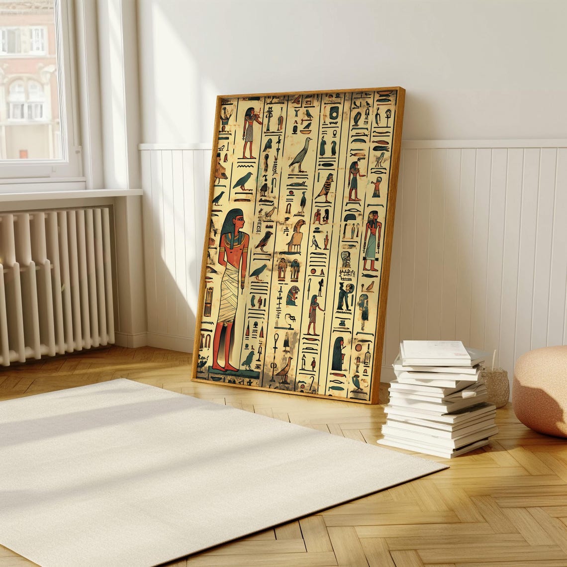 Ancient Egyptian Hieroglyphs Papyrus Style History Art Poster - Image 5