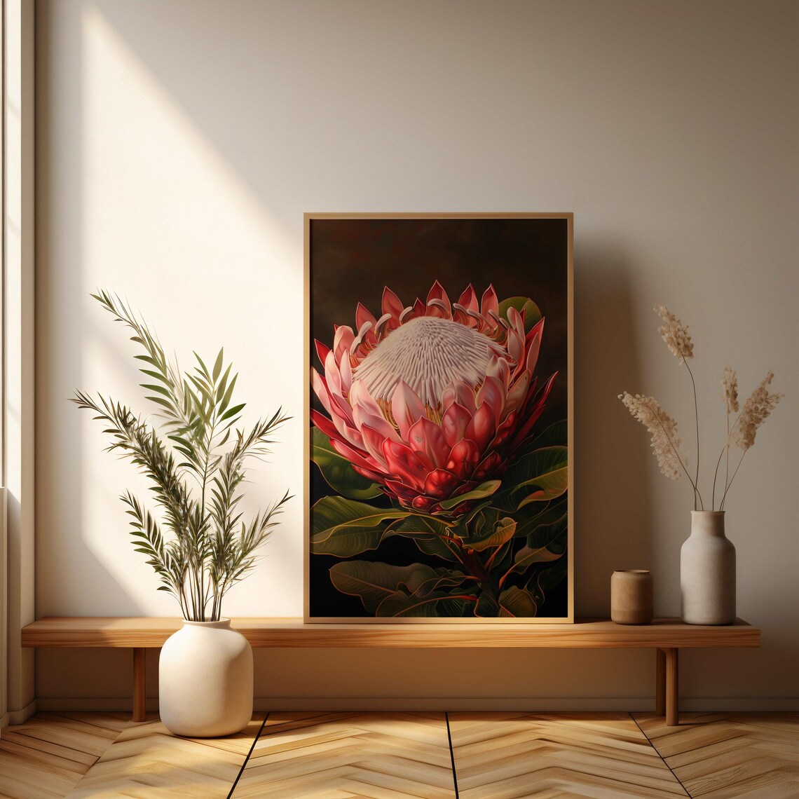 Protea Flower Botanical Art Print, Home Wall Decor - Image 3