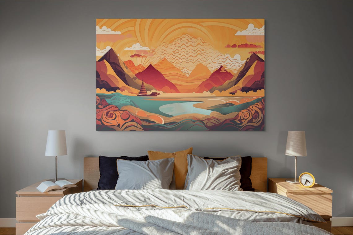 Golden Sand Dunes Egypt Desert Minimalist Boho Landscape Poster - Image 5