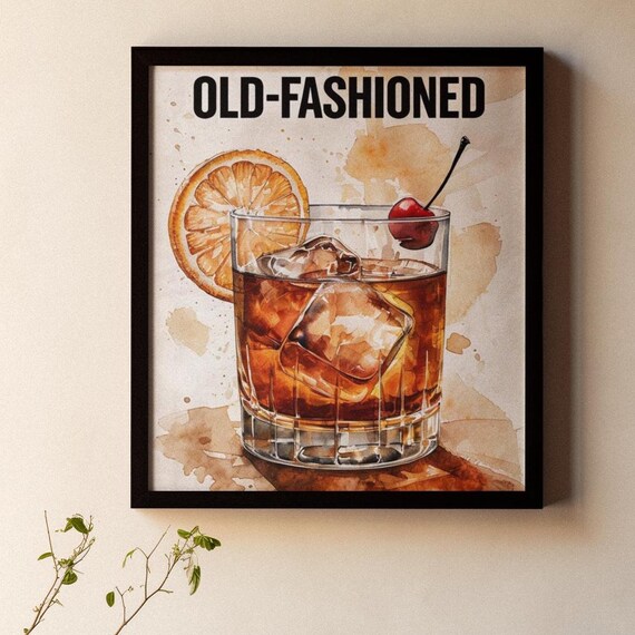 Old Fashioned Whiskey Poster