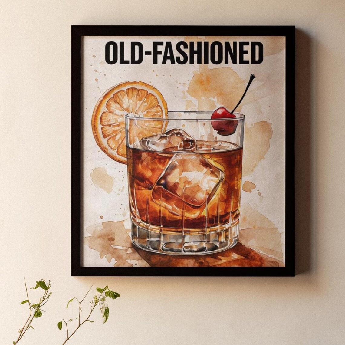 Old Fashioned Whiskey Poster