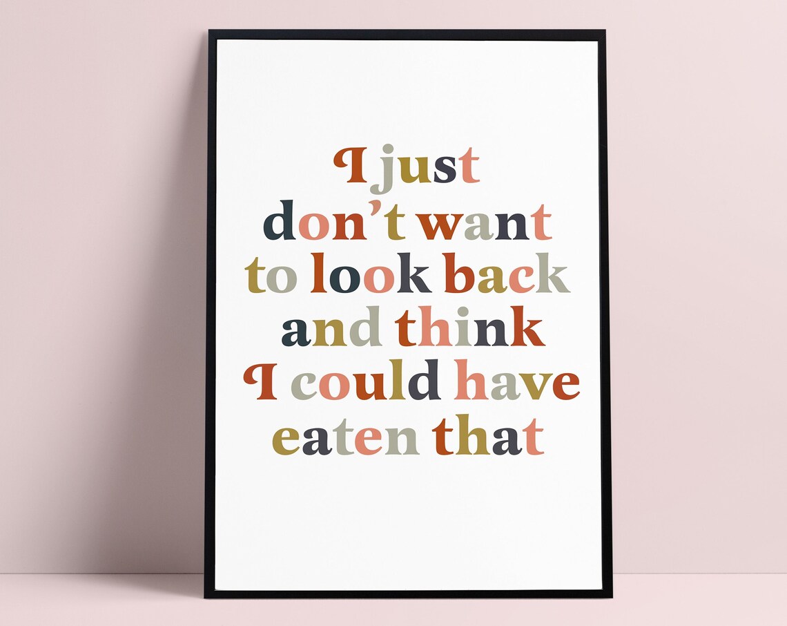 I Just Dont Want To Look Back Quote, Boho Art Print