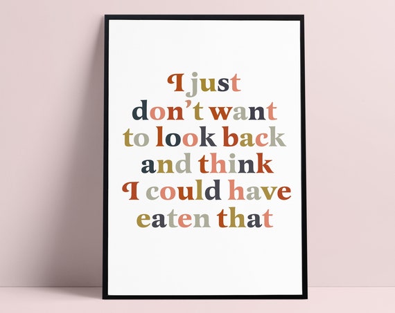 I Just Dont Want To Look Back Quote, Boho Art Print