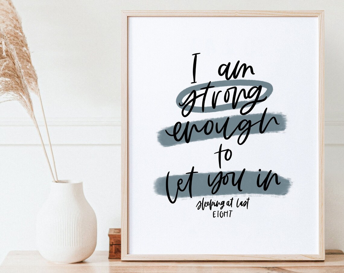 Enneagram 8 Sleeping At Last Lyrics Art Print