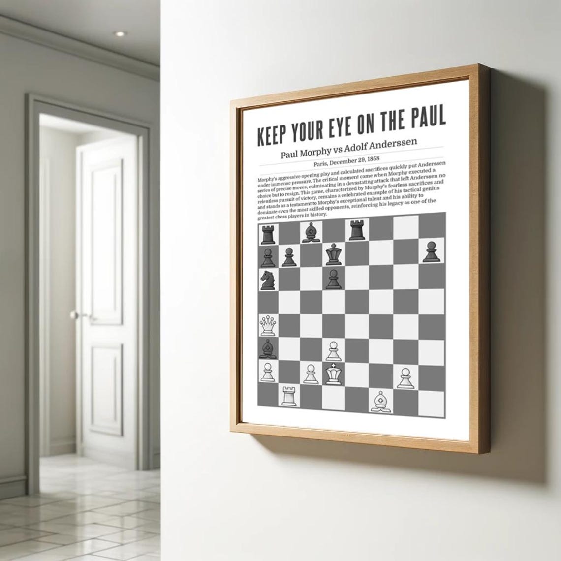 Keep Your Eye On The Paul Morphy 1858 Paris Chess Match Poster