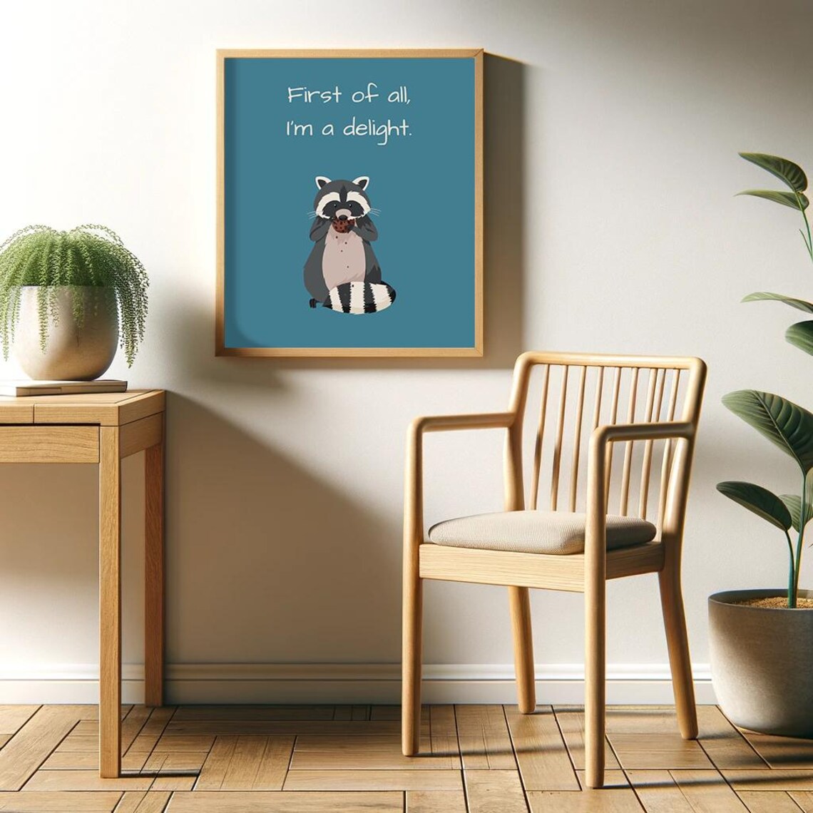 First Of All Im A Delight Poster Sarcastic Wall Art Minimalist Humor Decor - Image 2