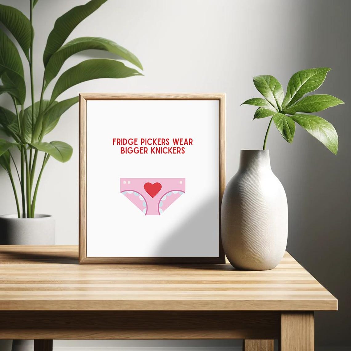 Fridge Pickers Wear Bigger Knickers Funny Retro Kitchen Wall Art - Image 2