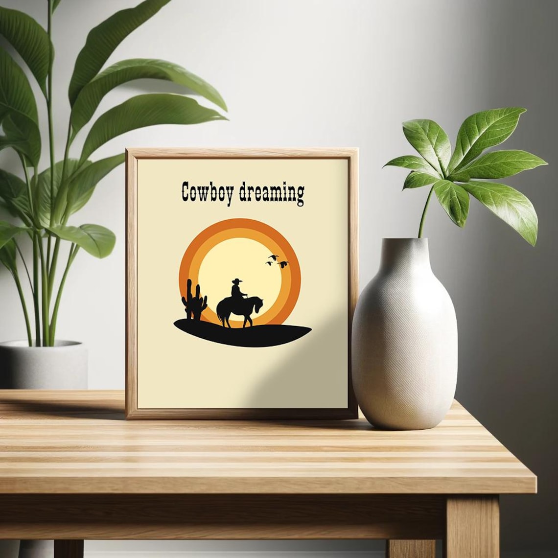 Cowboy Dreaming Western Inspired Art Print