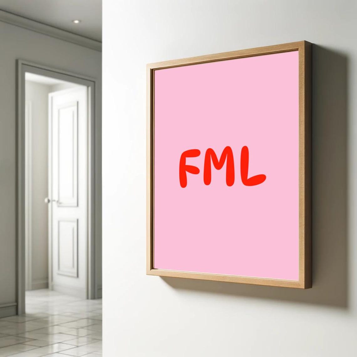 FML Sarcastic Funny Retro Quote Poster for Bad Days Gift Decor - Image 2