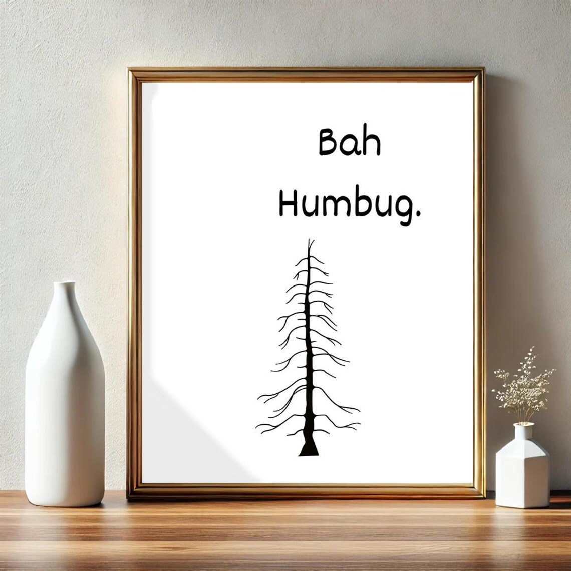 Bah Humbug, Festive Christmas Countdown Scrooge