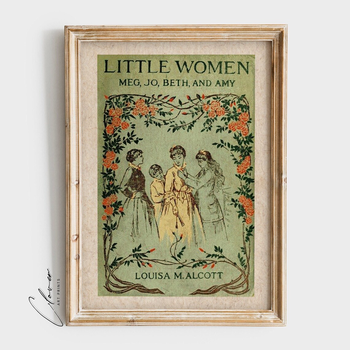 Little Women Meg Jo Beth and Amy Louisa May Alcott Cover Poster