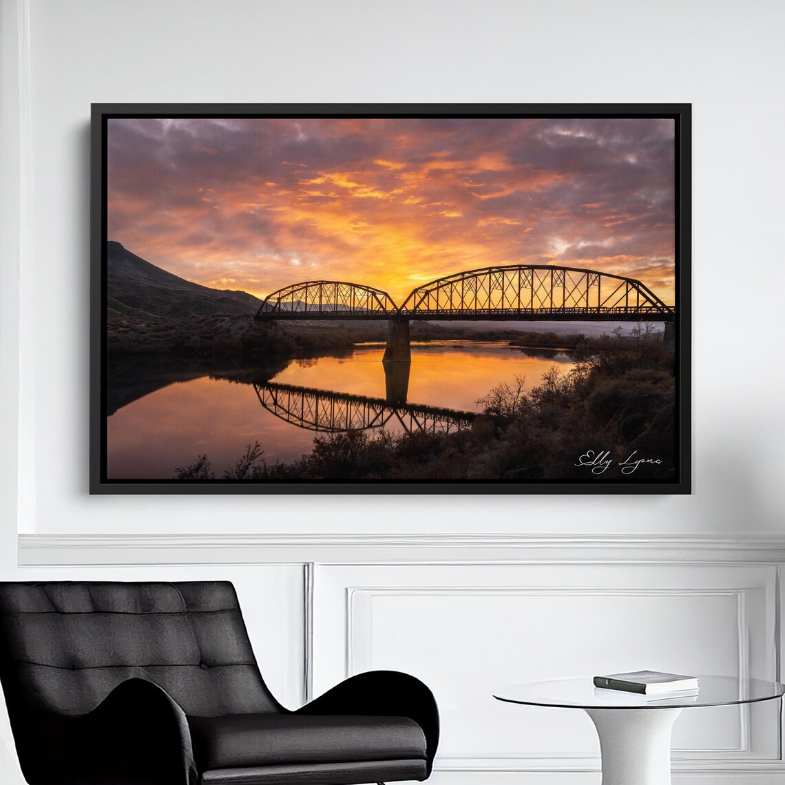 Celebration Park Bridge Melba Idaho, Snake River Art Print