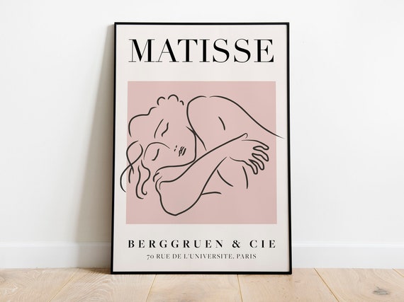 Henri Matisse Sleeping Woman Exhibition Vintage Line Art Poster Minimalist Line Drawing Wall Art Ideal Home Decor Or Gift Print