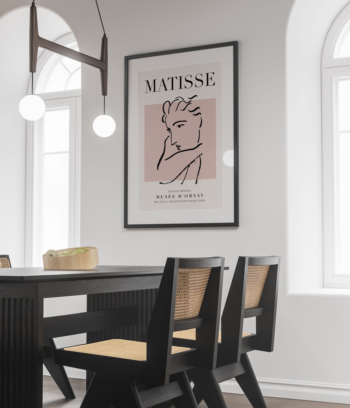 Matisse Female Profile Vintage Line Art Poster - Image 3