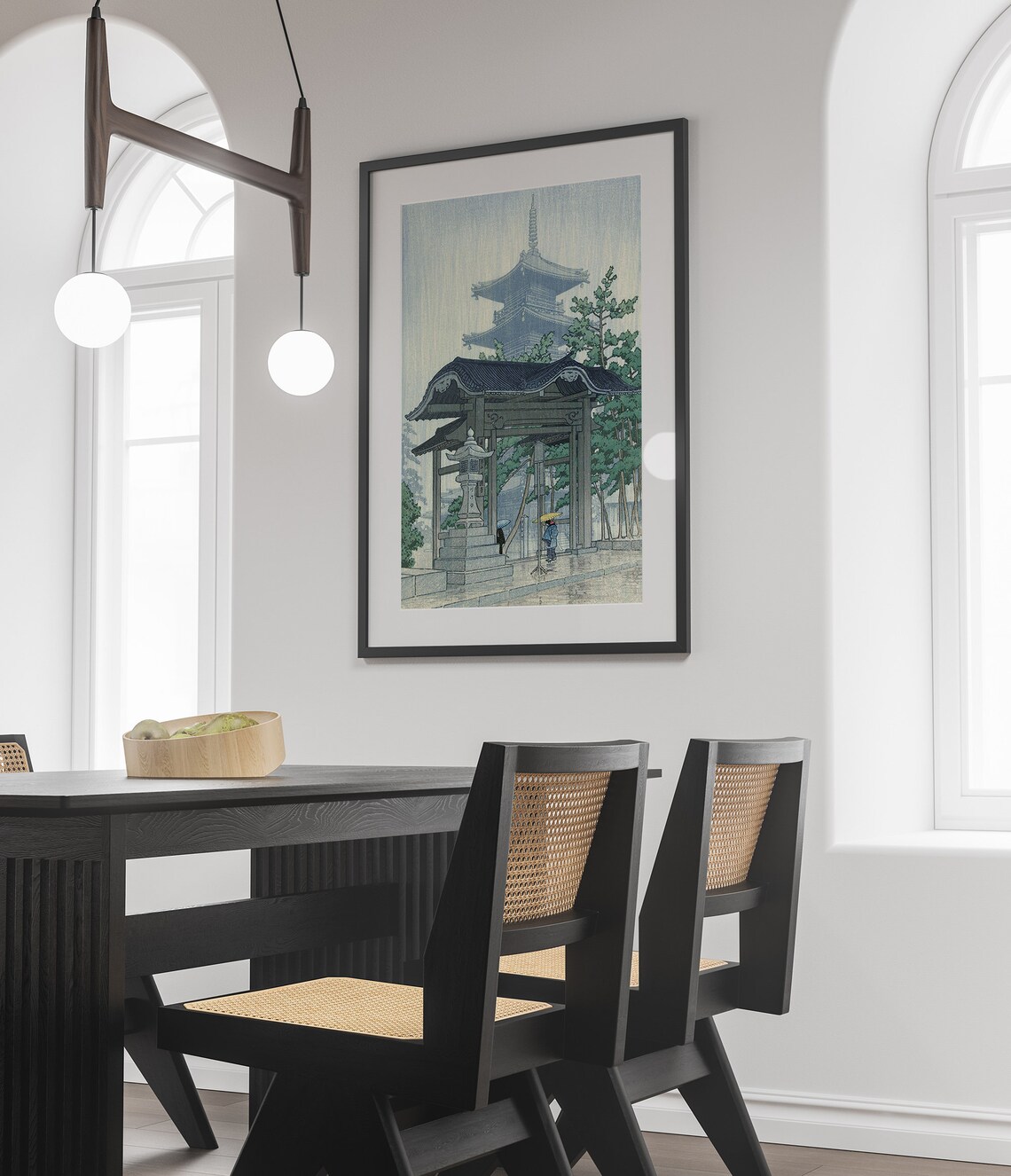 Hasui Kawase Zensetsu Temple Vintage Travel Poster - Image 3