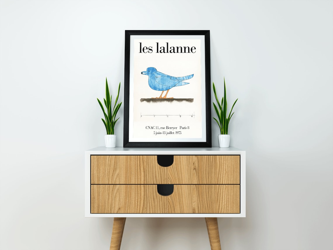 Les Lalanne Blue Bird Exhibition Poster, Vintage - Image 2