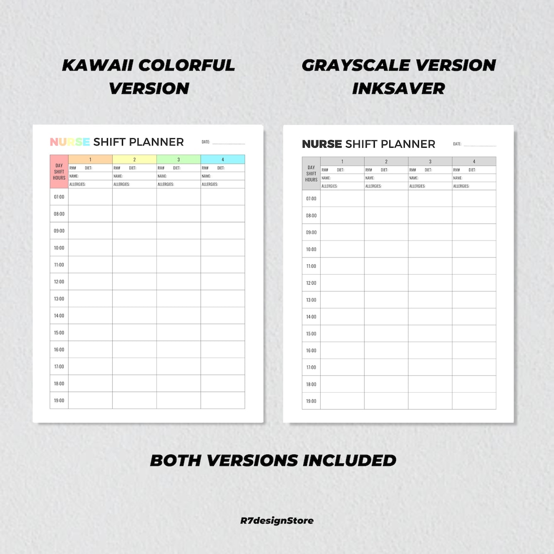 Nurse Shift Planner, Hourly Tracker Art Print - Image 2