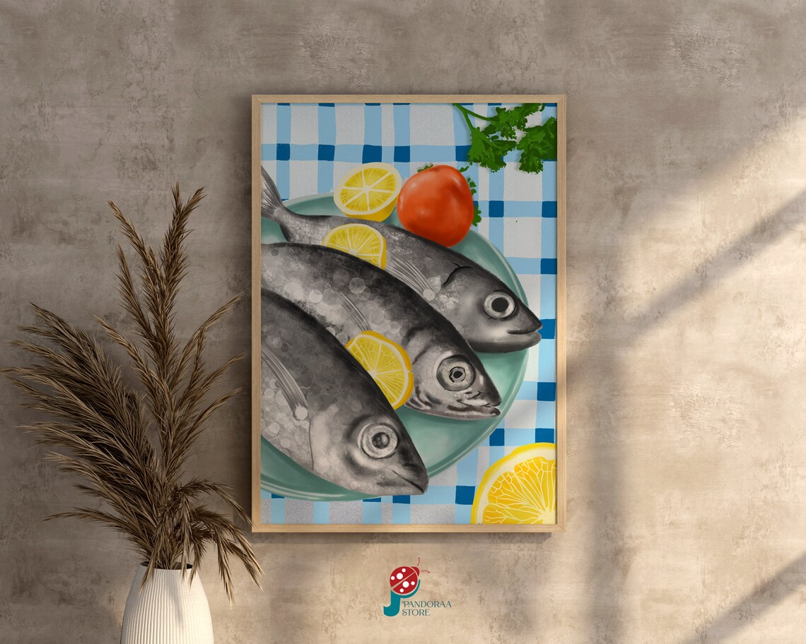 Seafood Fish Restaurant Decor, Modern Art