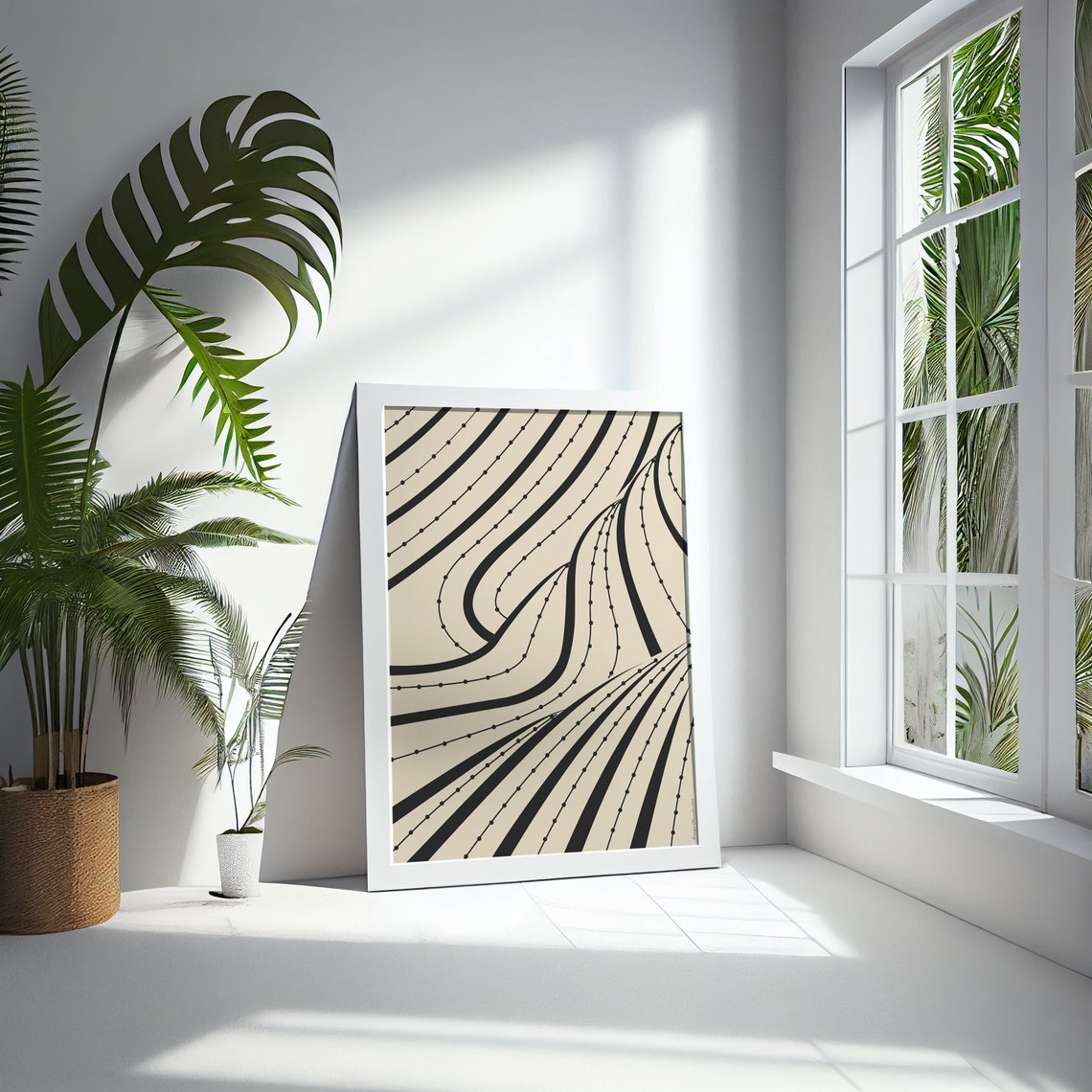 Curved Line Boho Geometric Wall Art - Image 3