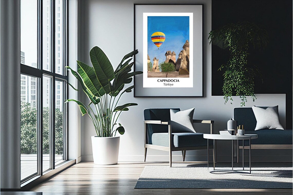 Cappadocia Turkiye Hot Air Balloon Fairy Chimneys Travel Poster - Image 4